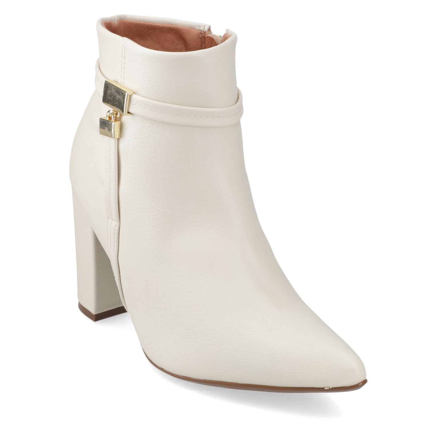 Botin Taco Ancho 7 cm Blanco Vizzano 34 / Blanco