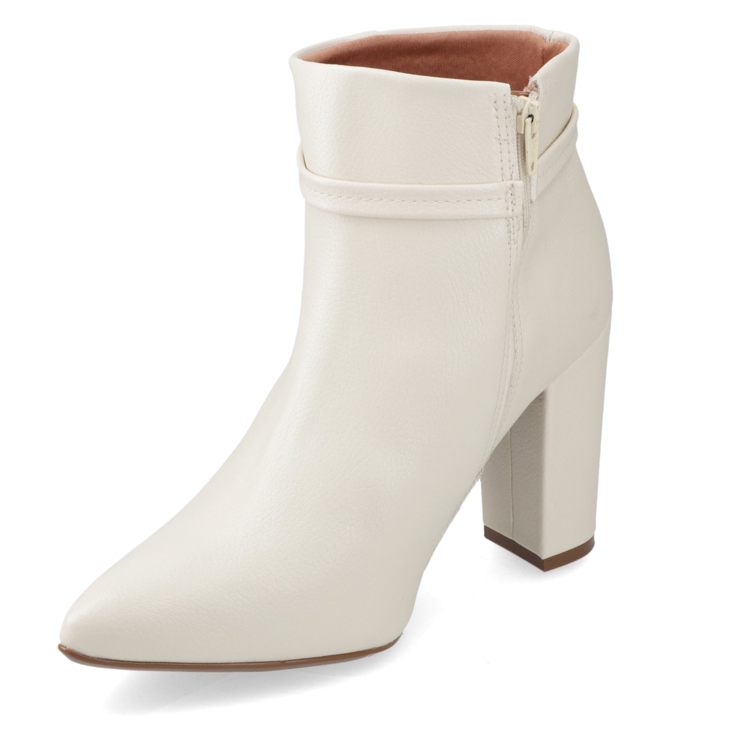Botin Taco Ancho 7 cm Blanco Vizzano 34 / Blanco