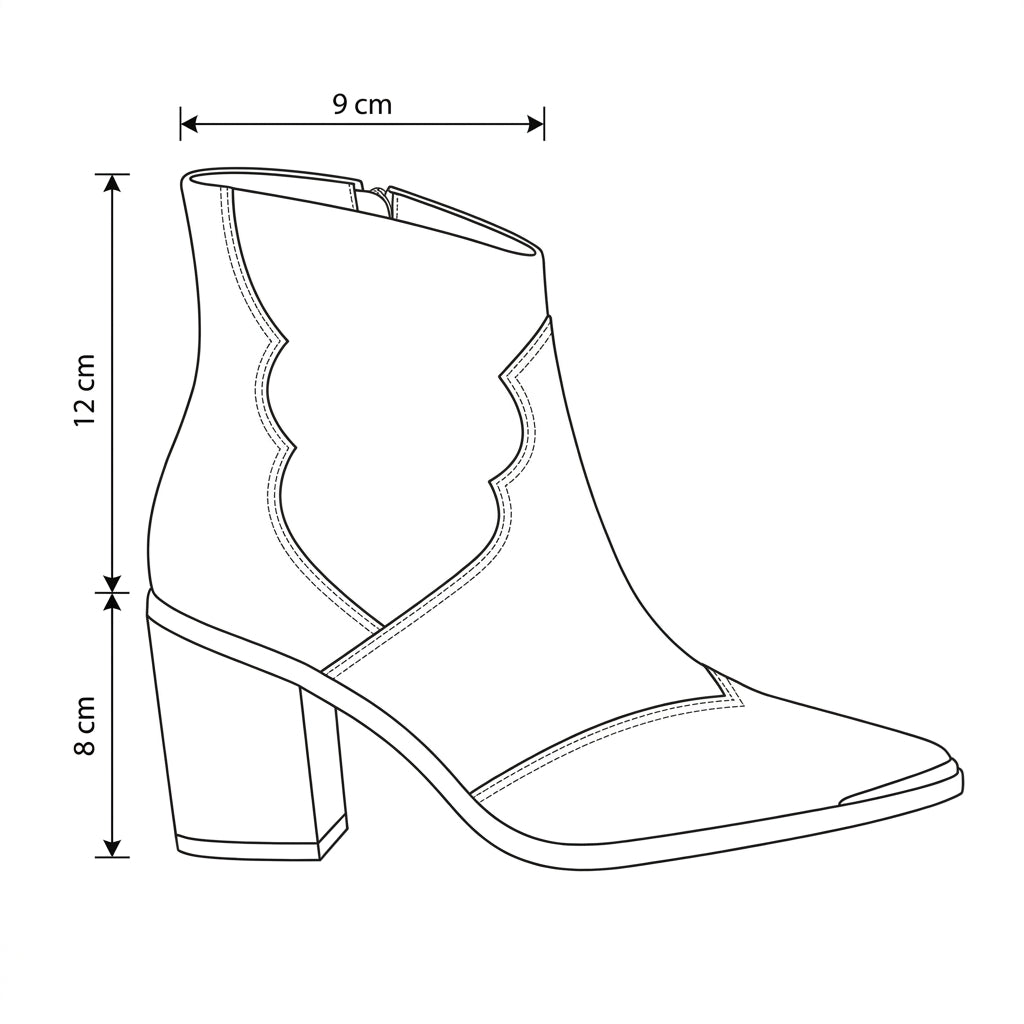 Botin Texano Dorado Vizzano