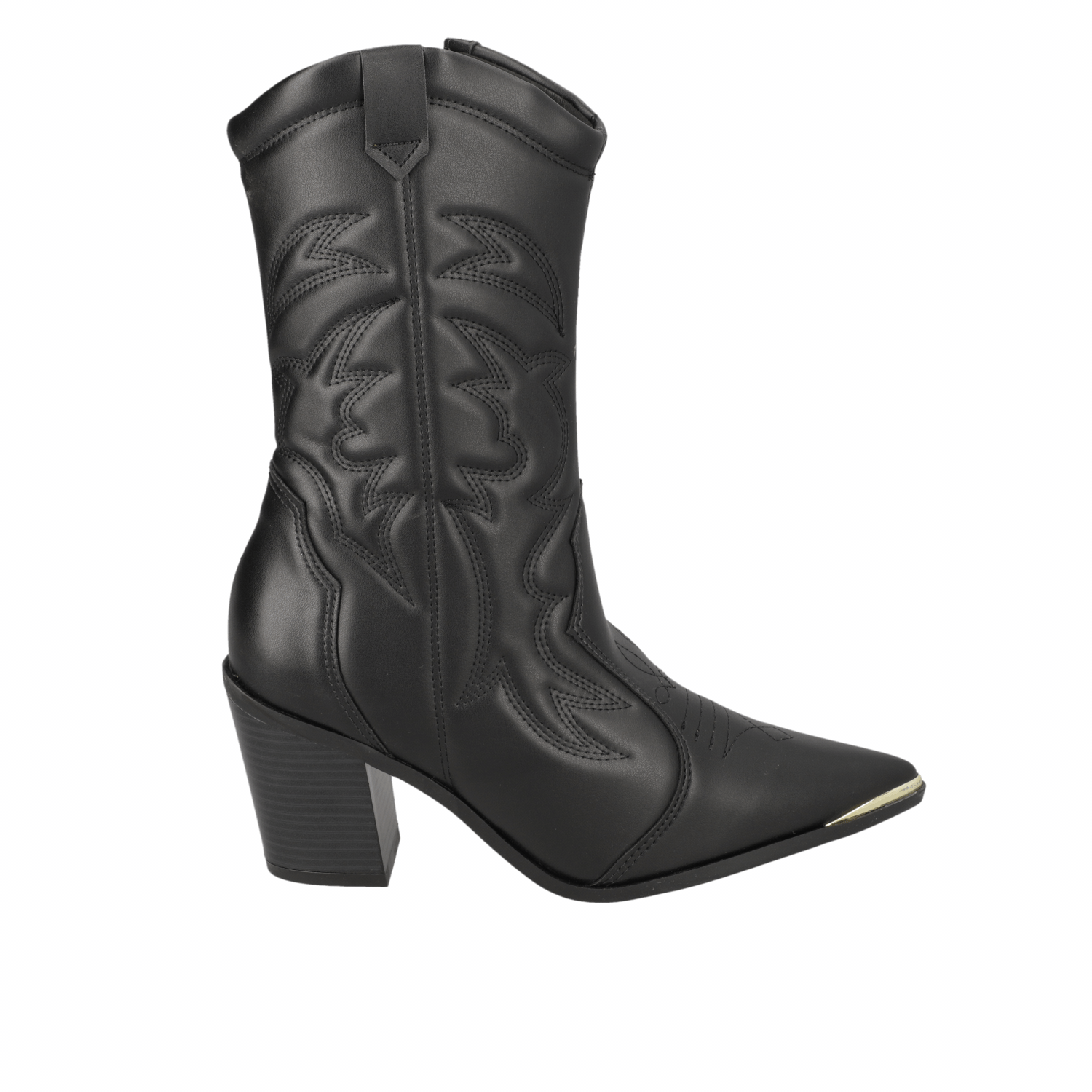 Bota Texana Negra Vizzano 35 / Negro