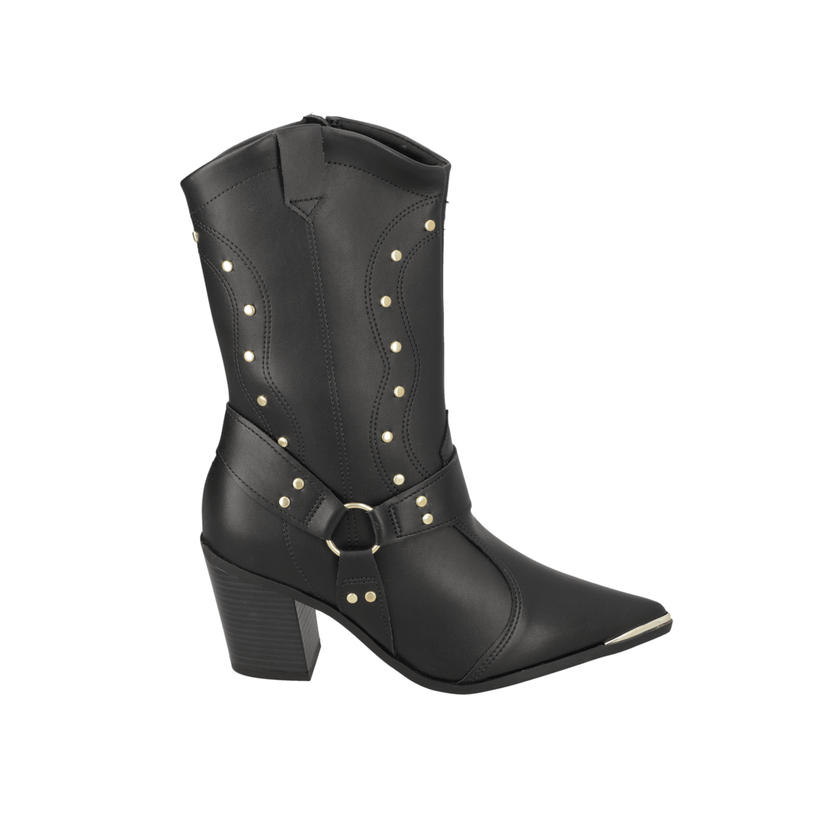 Bota Texana Negra Vizzano 35 / Negro