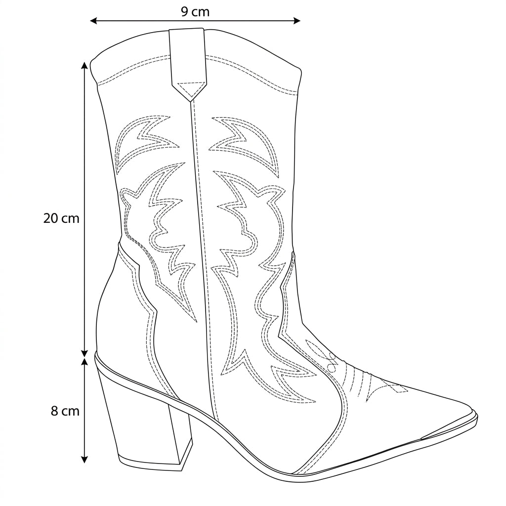 Bota Texana Negra Vizzano