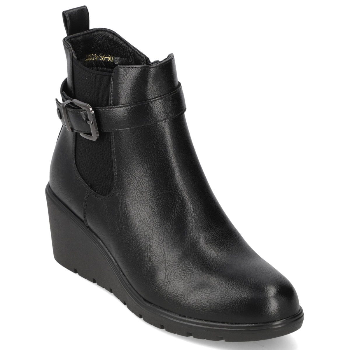 Botín Taco Cuña Negro New Walk 35 / Negro