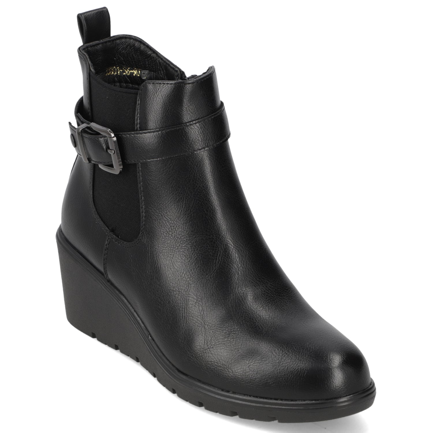 Botín Taco Cuña Negro New Walk 35 / Negro