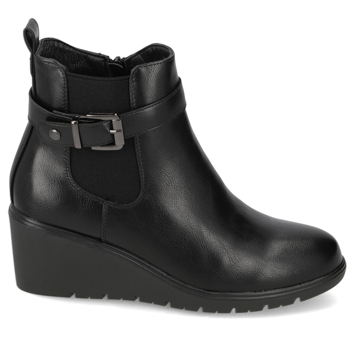 Botín Taco Cuña Negro New Walk 35 / Negro