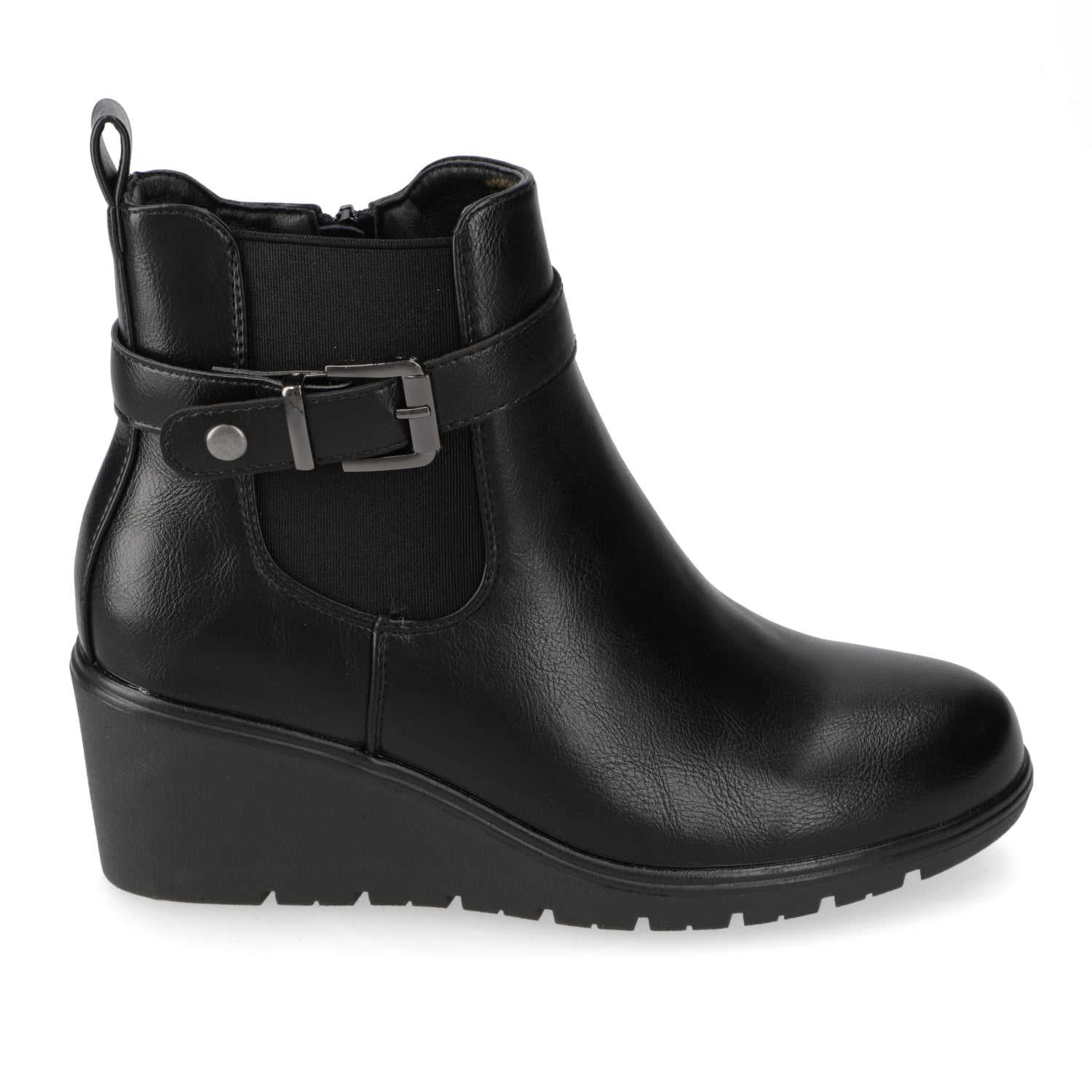Botín Taco Cuña Negro New Walk 35 / Negro