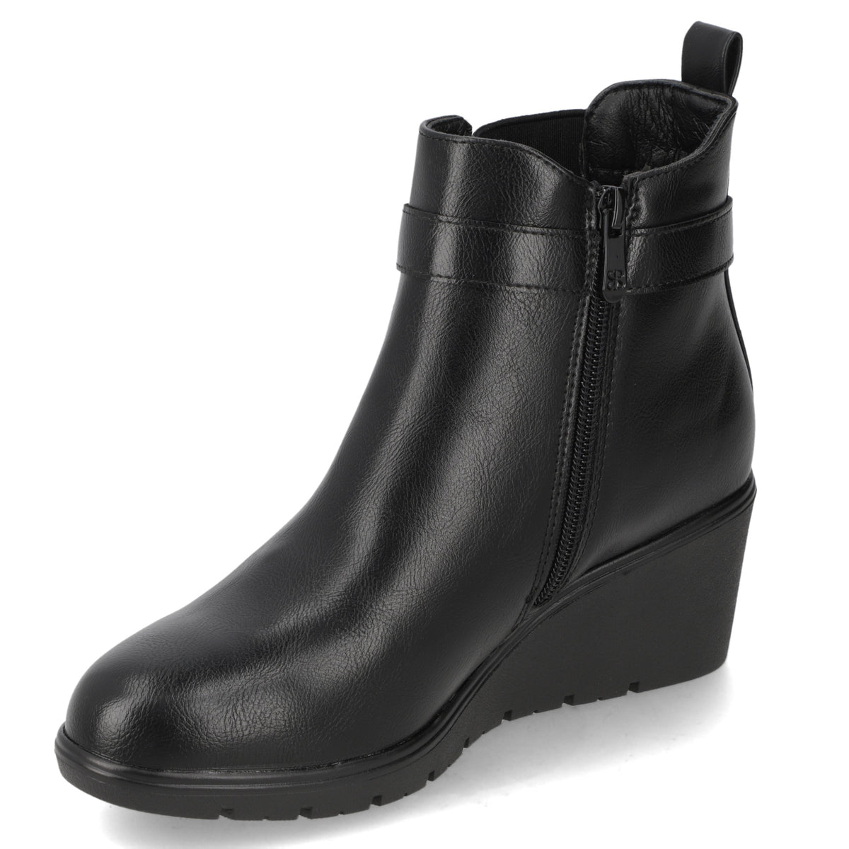Botín Taco Cuña Negro New Walk 35 / Negro