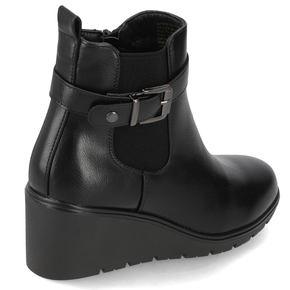 Botín Taco Cuña Negro New Walk 35 / Negro