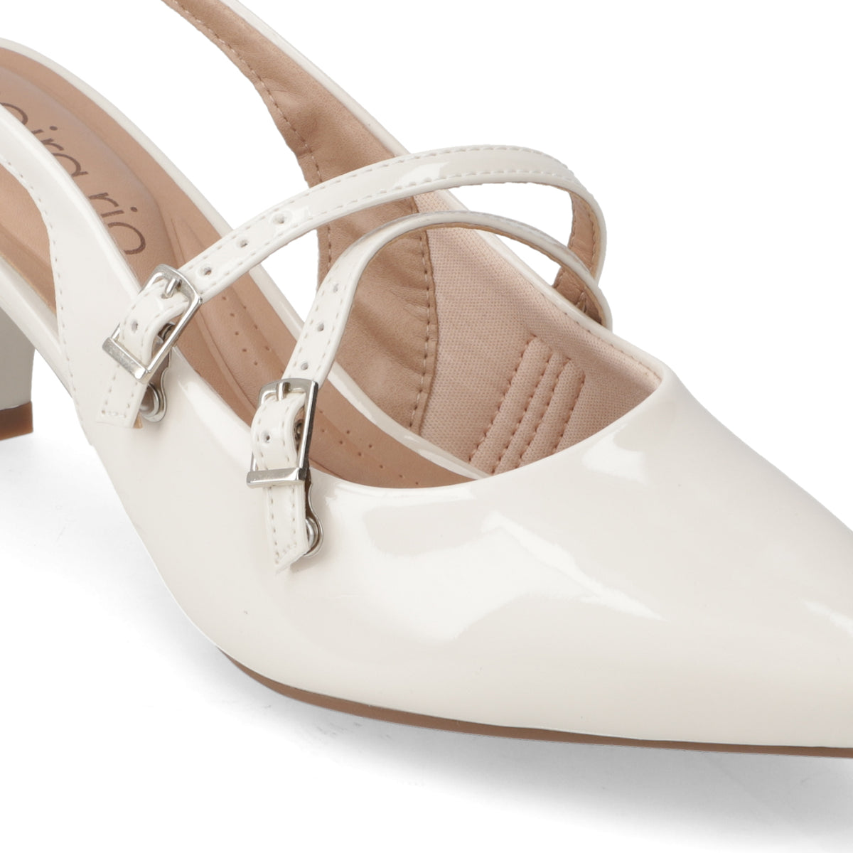 Stiletto 5 cm Efecto Charol Blanco 35 / Blanco