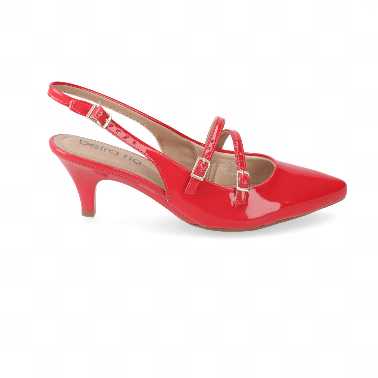 Stiletto 5 cm Rojo Beira Rio 35 / Rojo