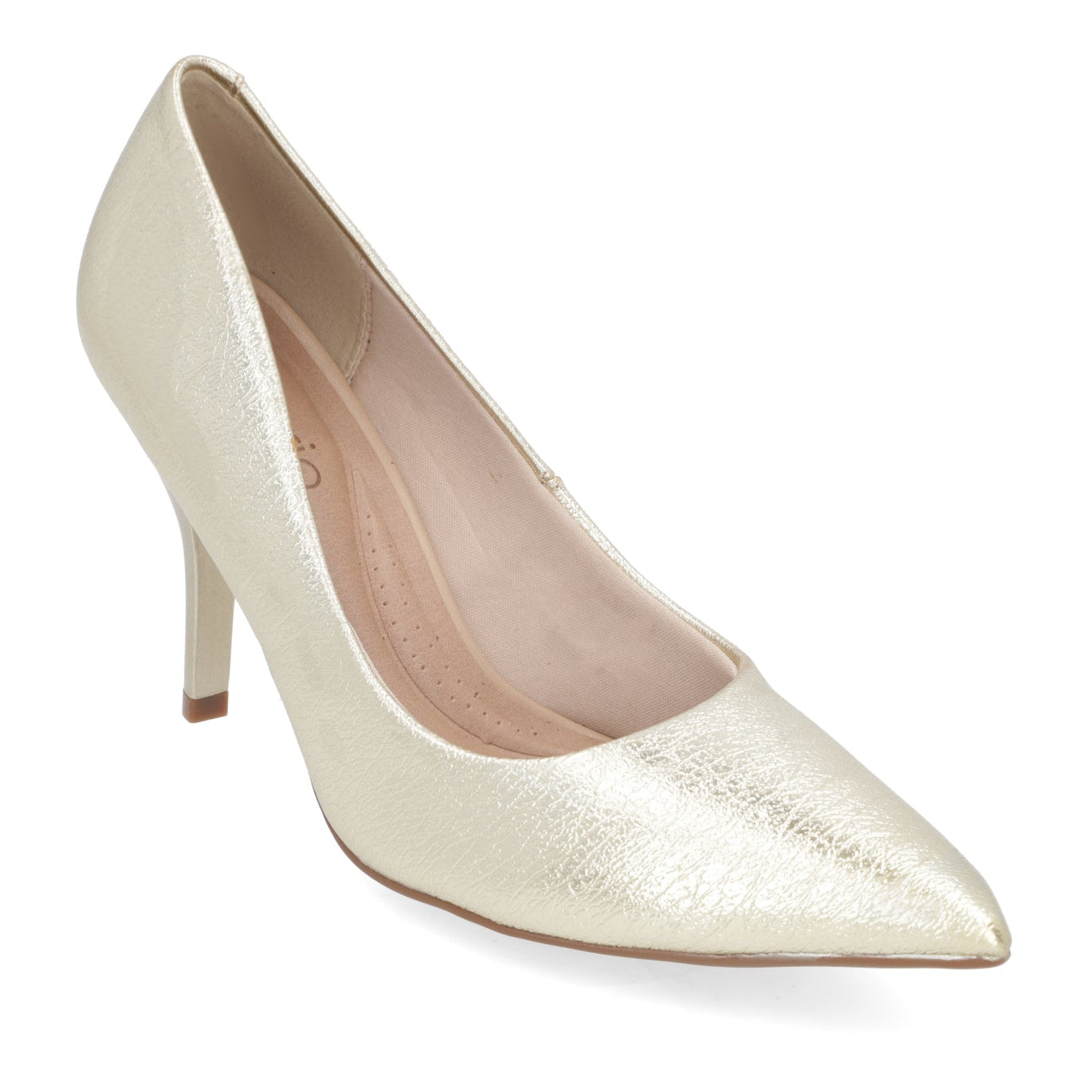 Stiletto Taco Aguja EcoCuero 35 / Dorado