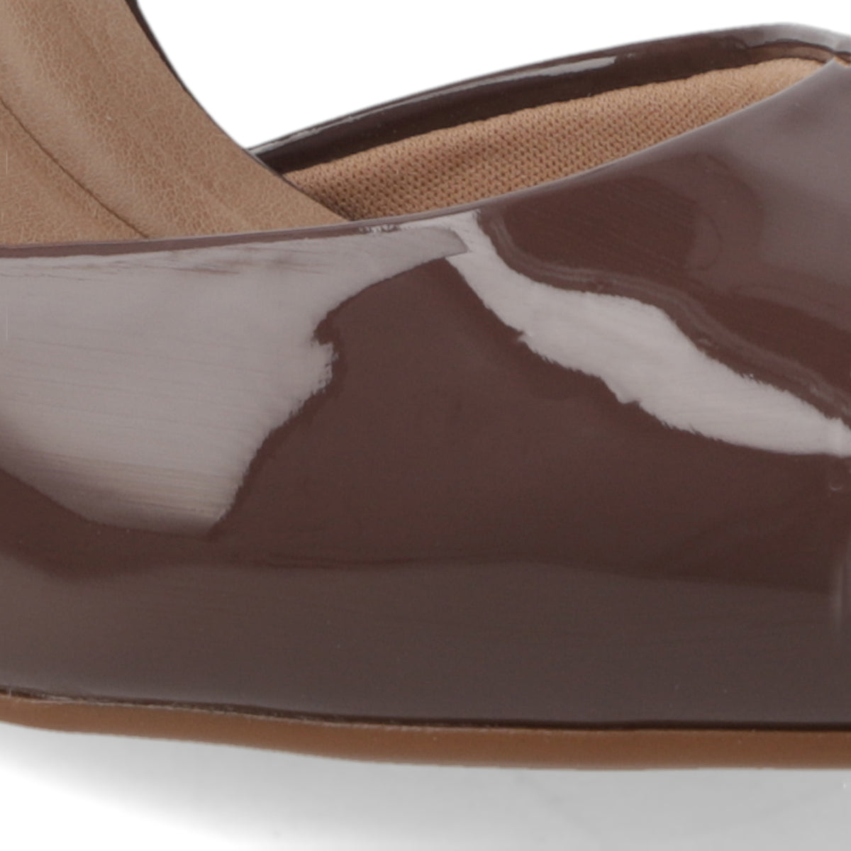 Zapato Mujer Charol Café con Pulsera al Tobillo 35 / Chocolate