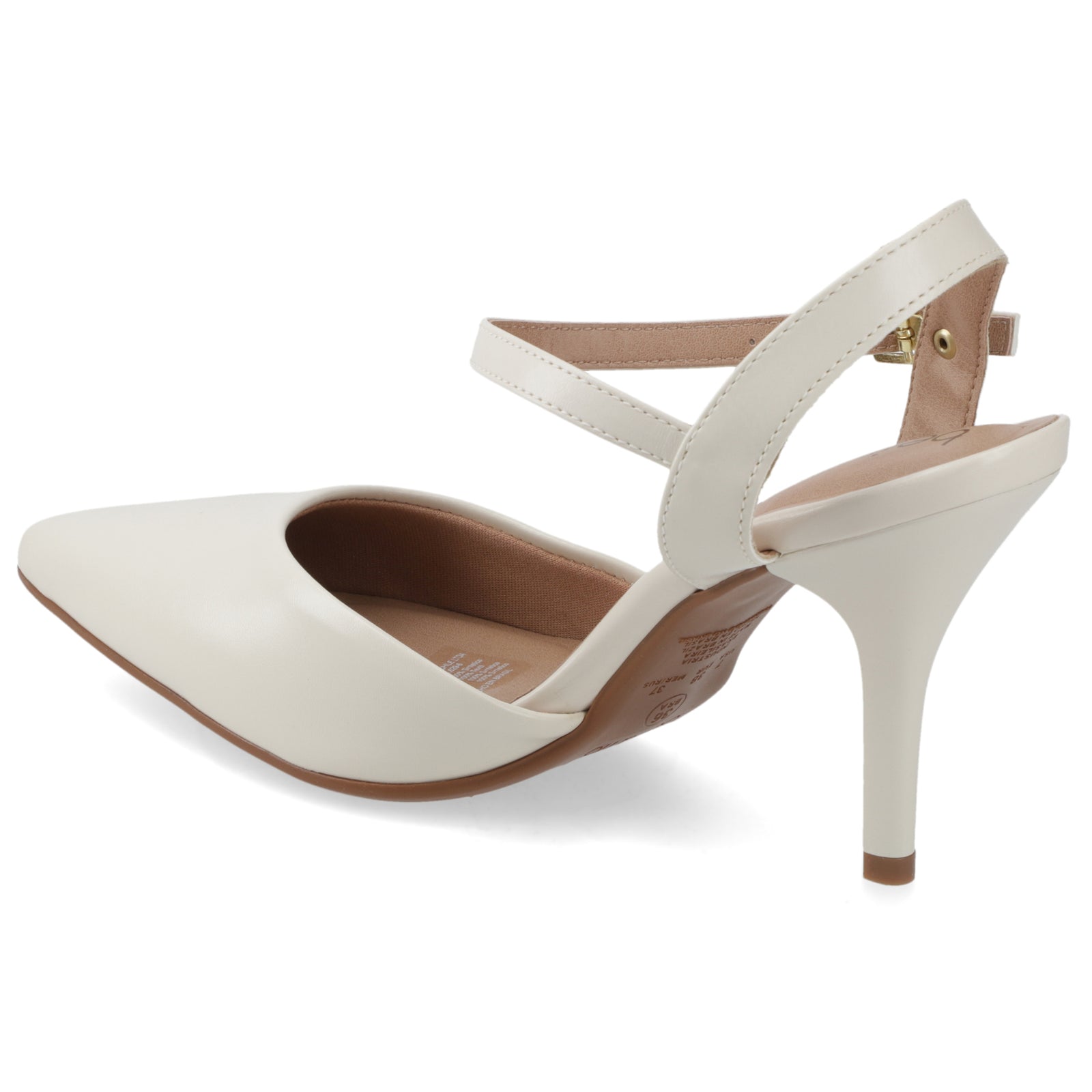 Zapato Mujer Crema con Pulsera al Tobillo 35 / Blanco OFF
