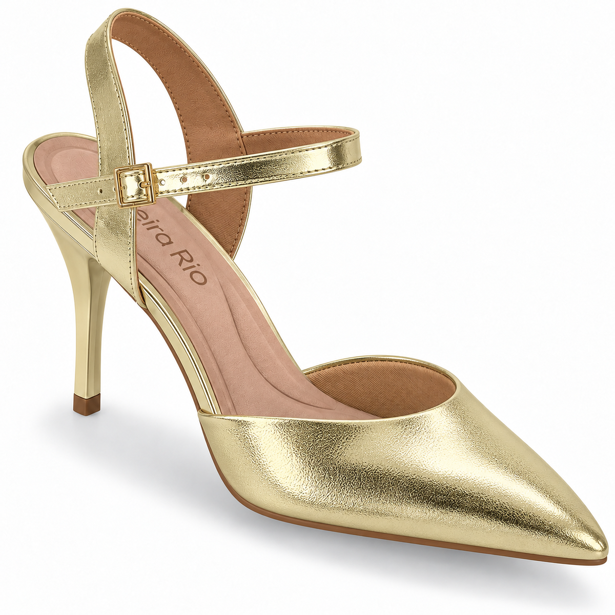 Zapato Mujer Dorado con Pulsera al Tobillo 35 / Dorado