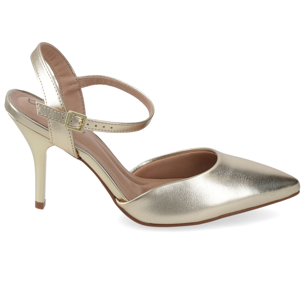 Zapato Mujer Dorado con Pulsera al Tobillo 35 / Dorado