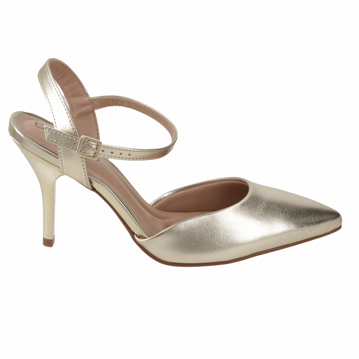 Zapato Mujer Dorado con Pulsera al Tobillo 35 / Dorado
