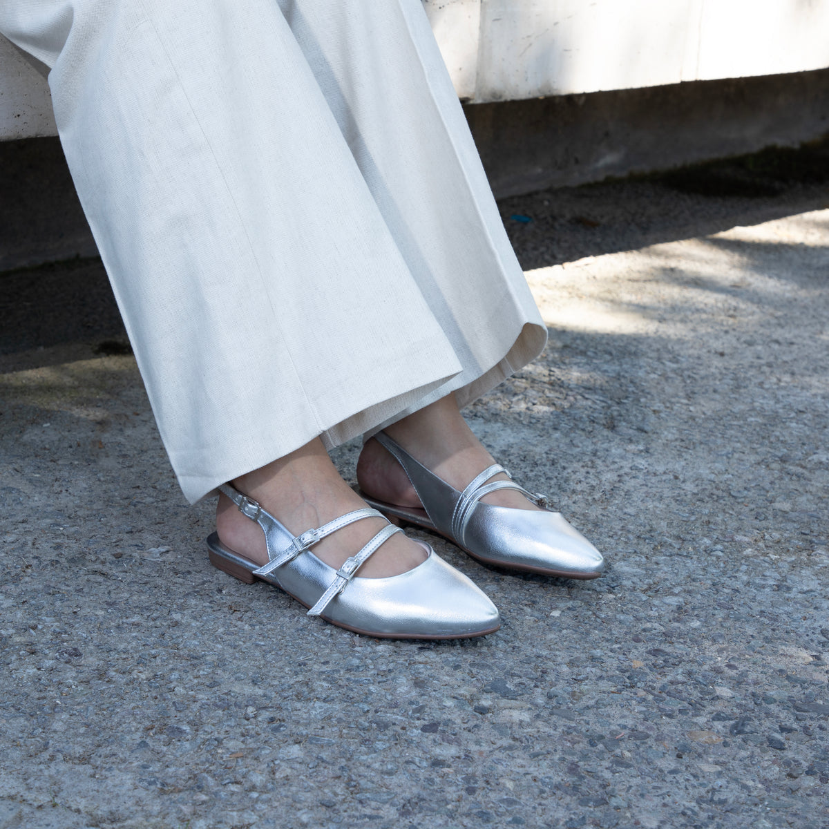 Ballerina Plateada Beira Rio