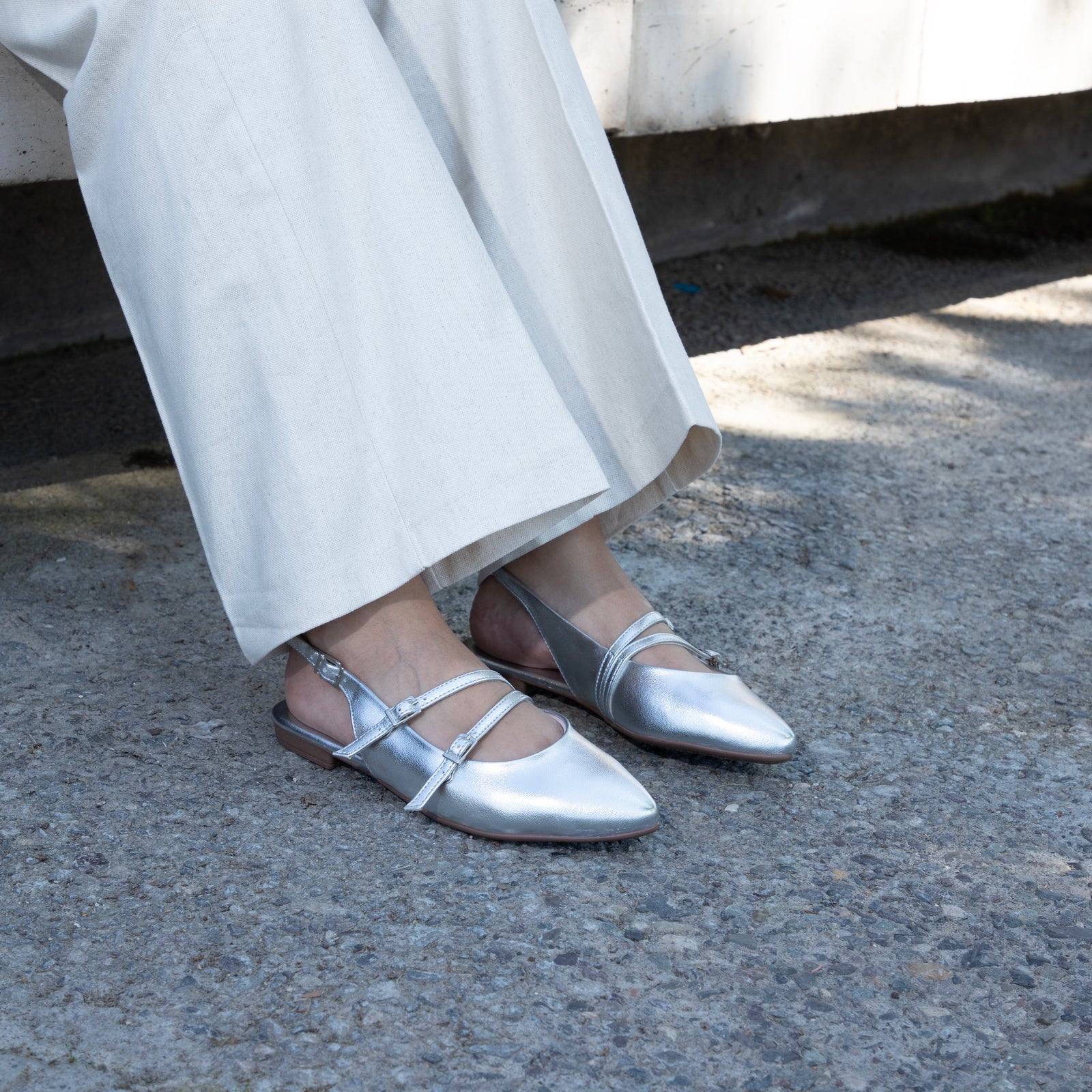 Ballerina Plateada Beira Rio