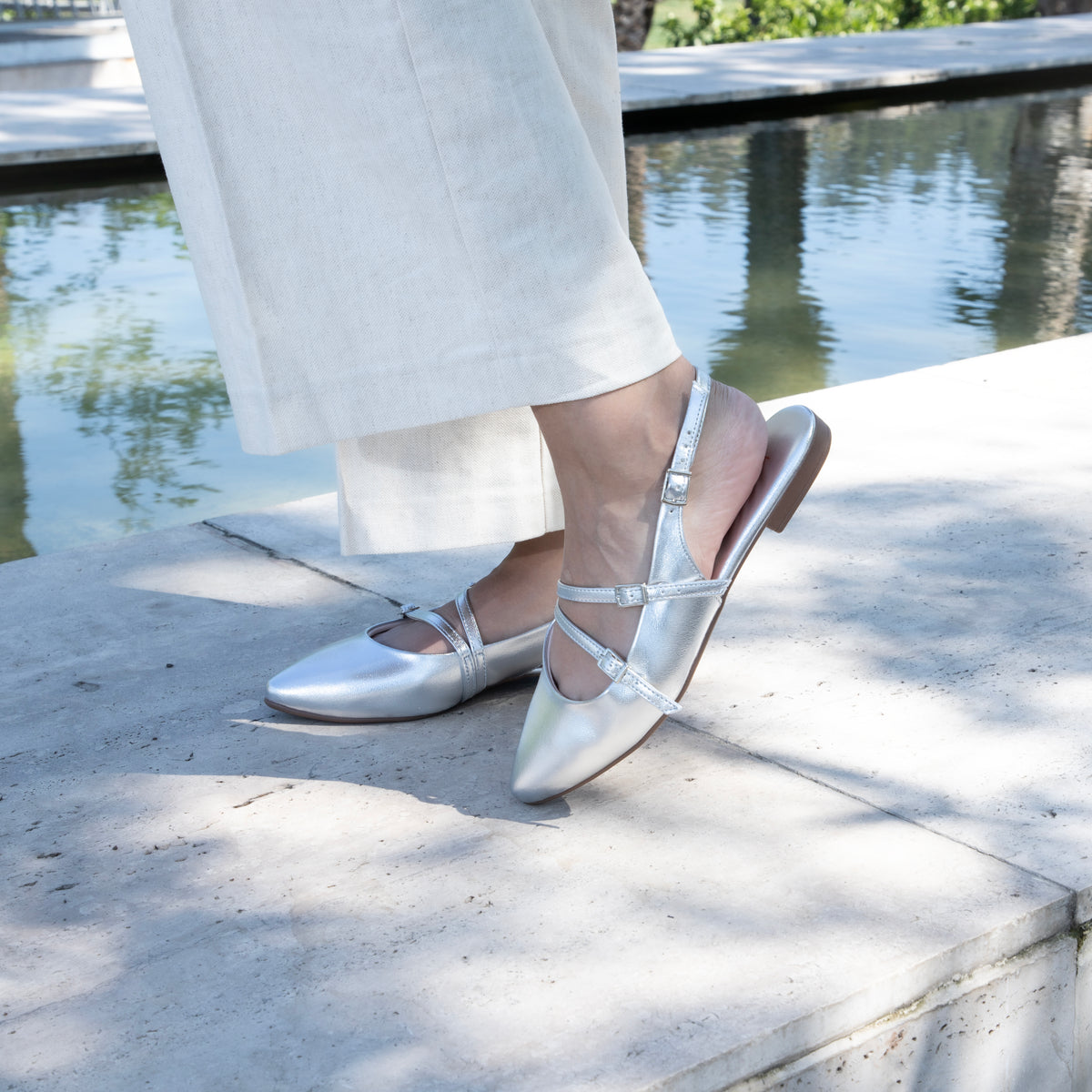 Ballerina Plateada Beira Rio