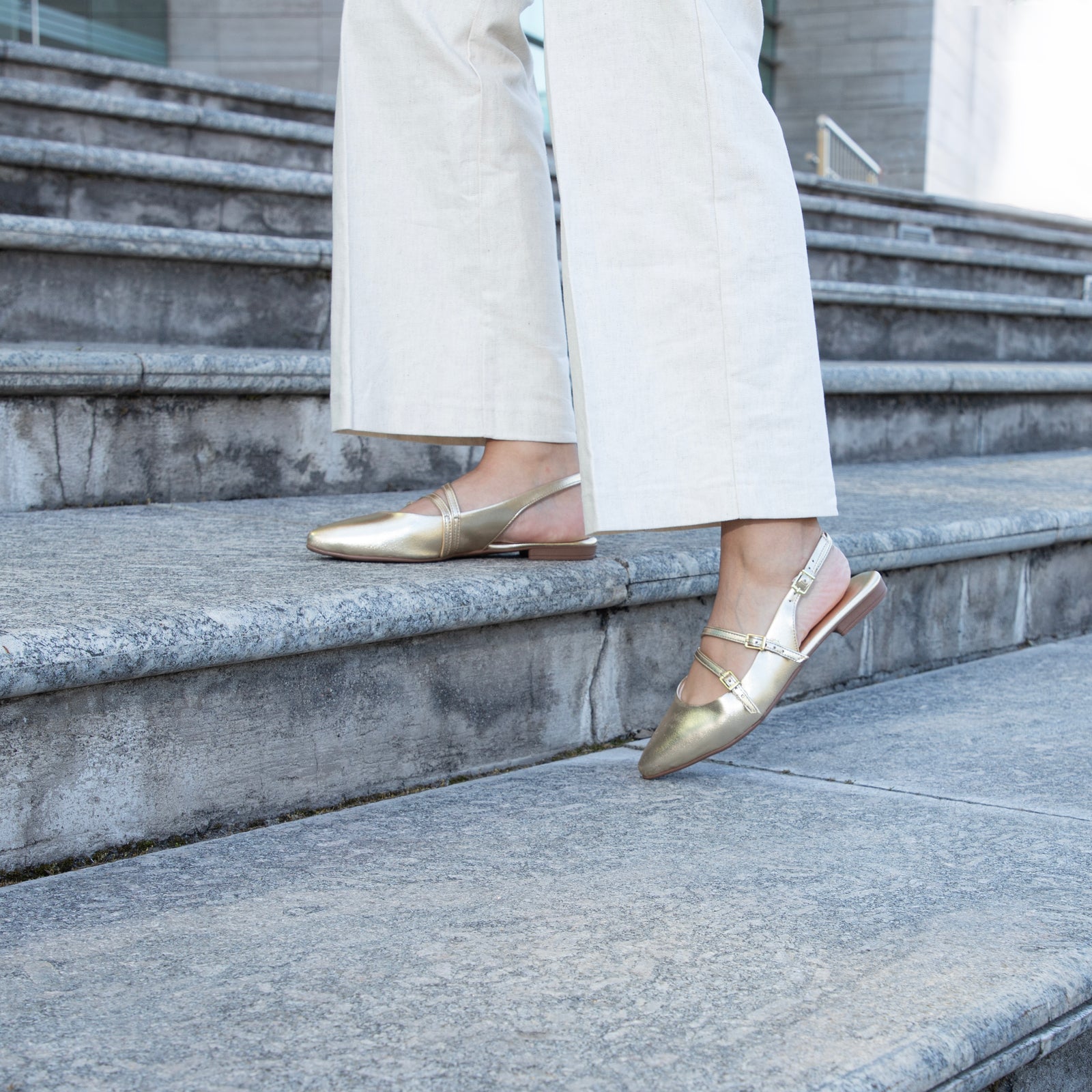 Ballerina Eco Cuero Metalizada Dorado 35 / Dorado