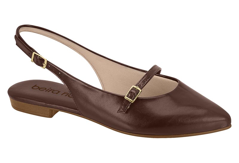 Ballerina Mujer Mary Jane Chocolate Beira Rio
