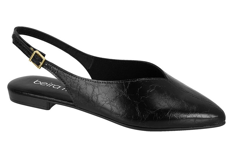 Ballerina Mujer Slingback Negra Beira Rio