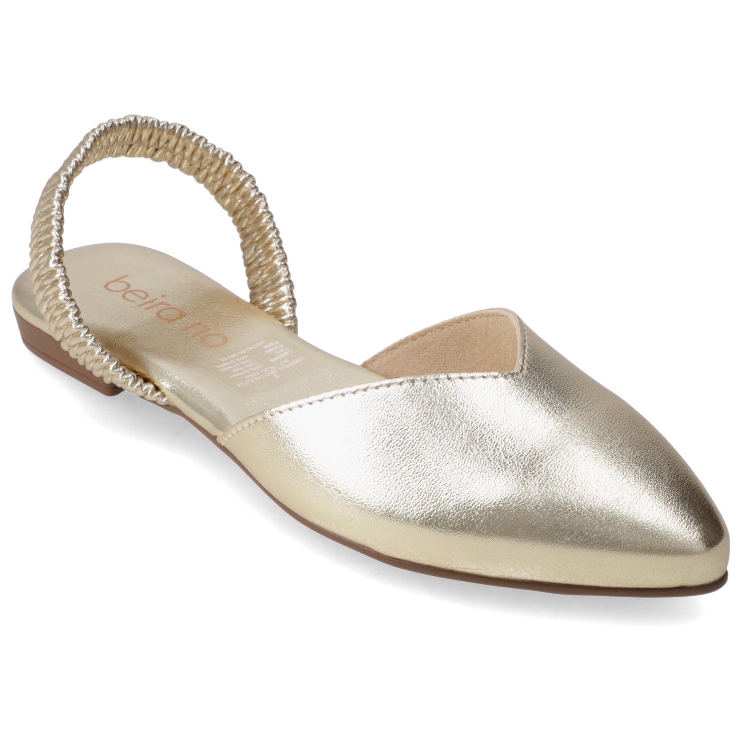Ballerina Dorado Beira Rio Ecocuero Metalizado 35 / Dorado