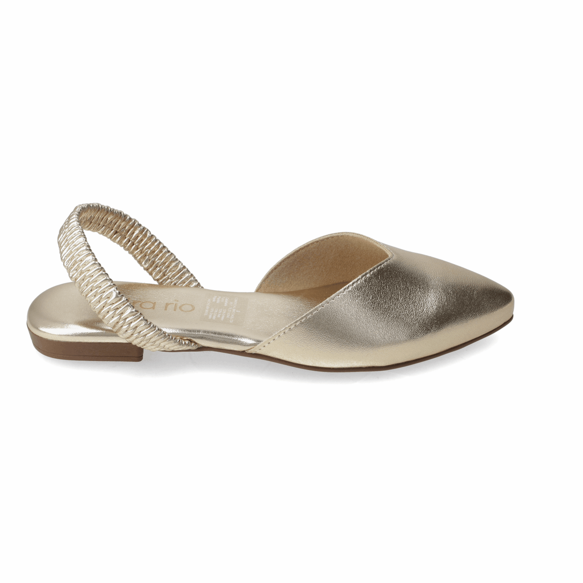 Ballerina Dorado Beira Rio Ecocuero Metalizado 35 / Dorado