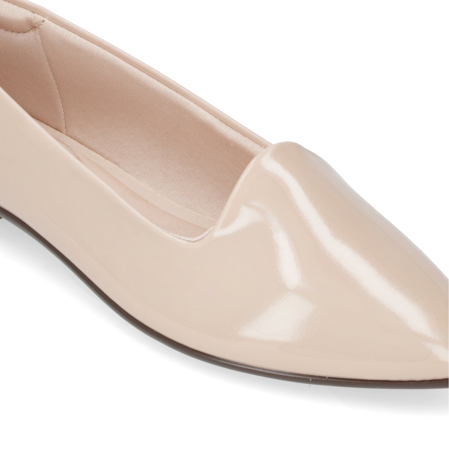 Ballerina Mujer Beira Rio Efecto Charol Beige 4136-394-6000-29452