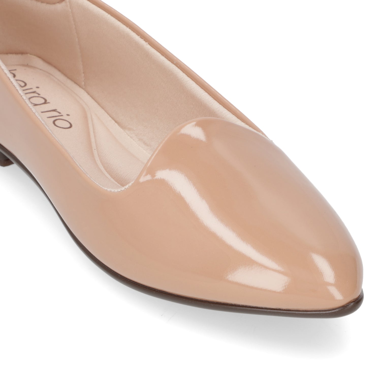Ballerina Mujer Beira Rio Efecto Charol Nude 4136-394-6000-52531