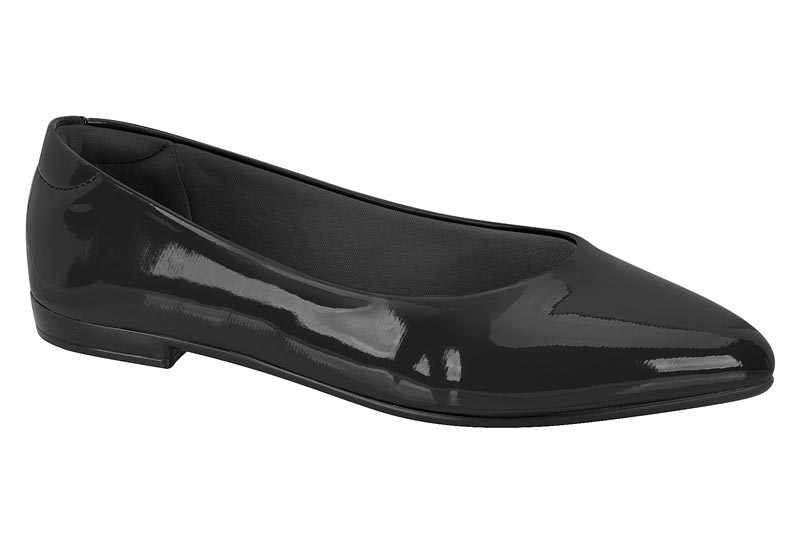 Ballerina Mujer Beira Rio Efecto Charol Negro 35 / Negro