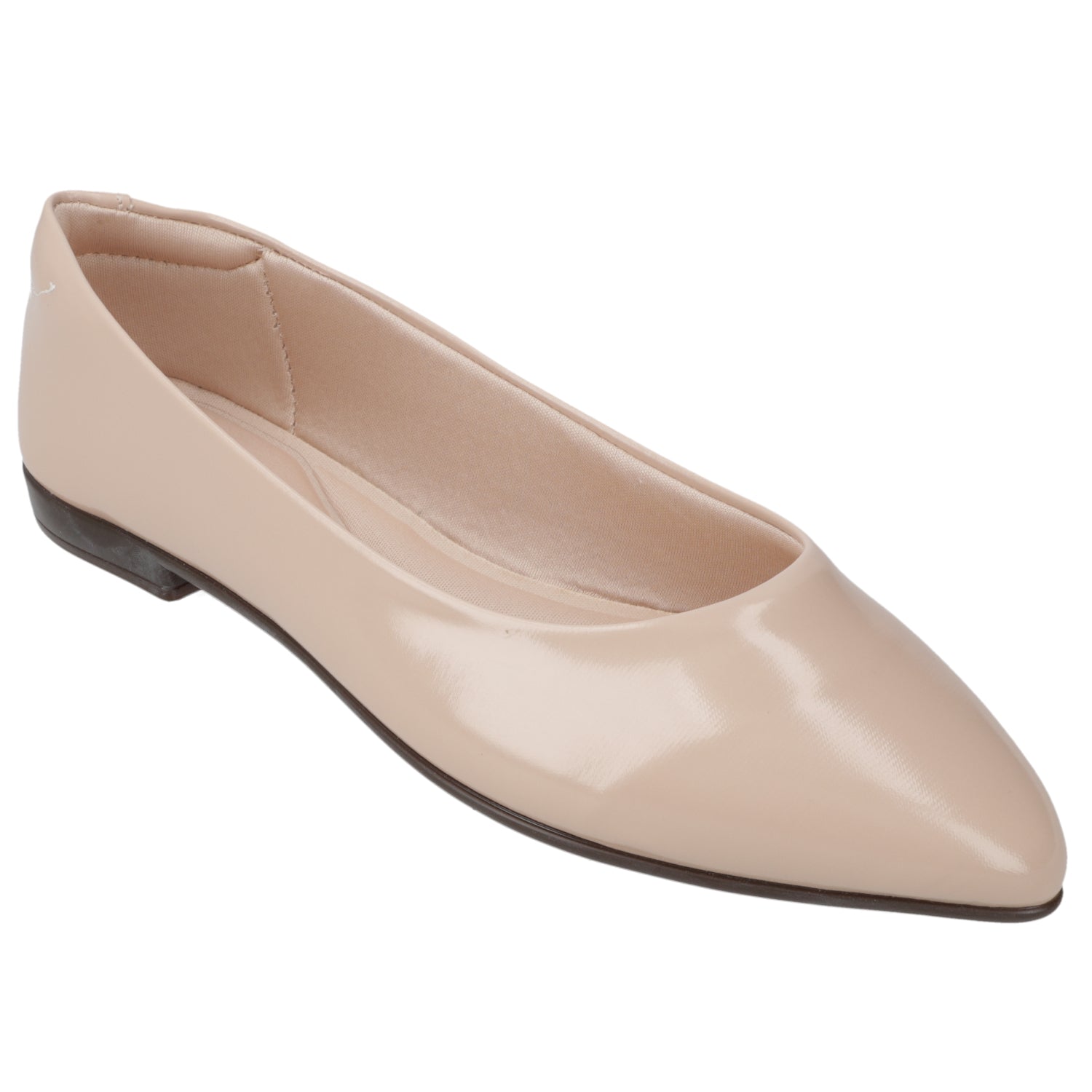 Ballerina Mujer Beira Rio Efecto Charol Beige