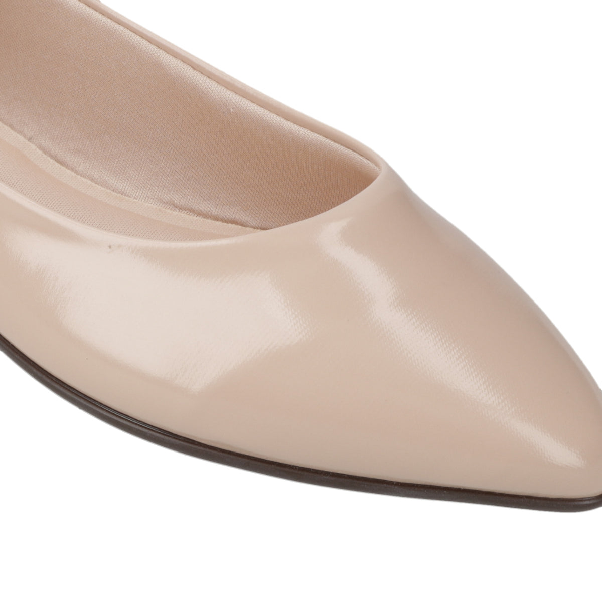 Ballerina Mujer Beira Rio Efecto Charol Beige