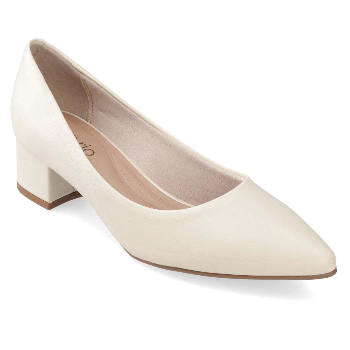 Taco Ancho 3 cm Crema Beira Rio 35 / Crema