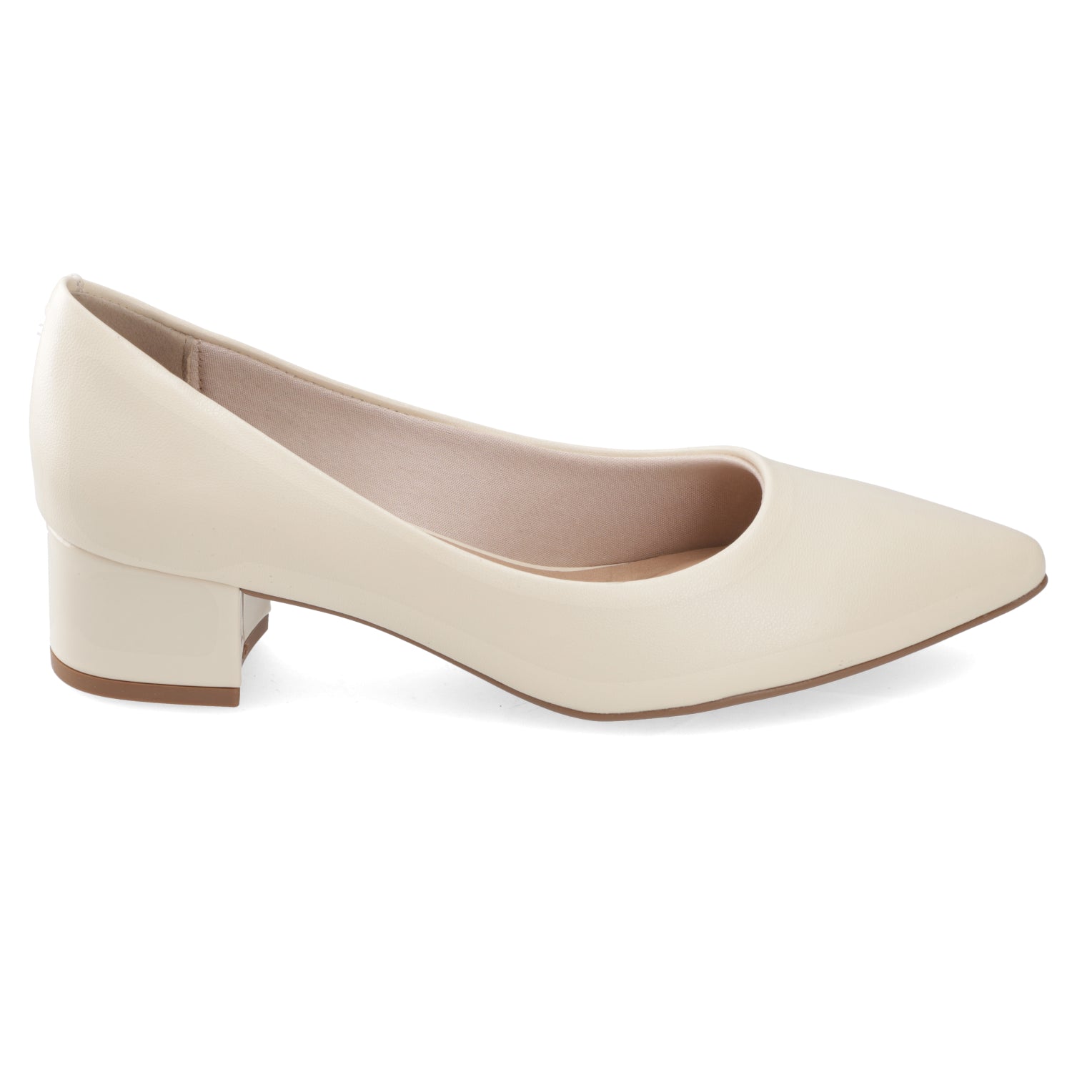 Taco Ancho 3 cm Crema Beira Rio 35 / Crema