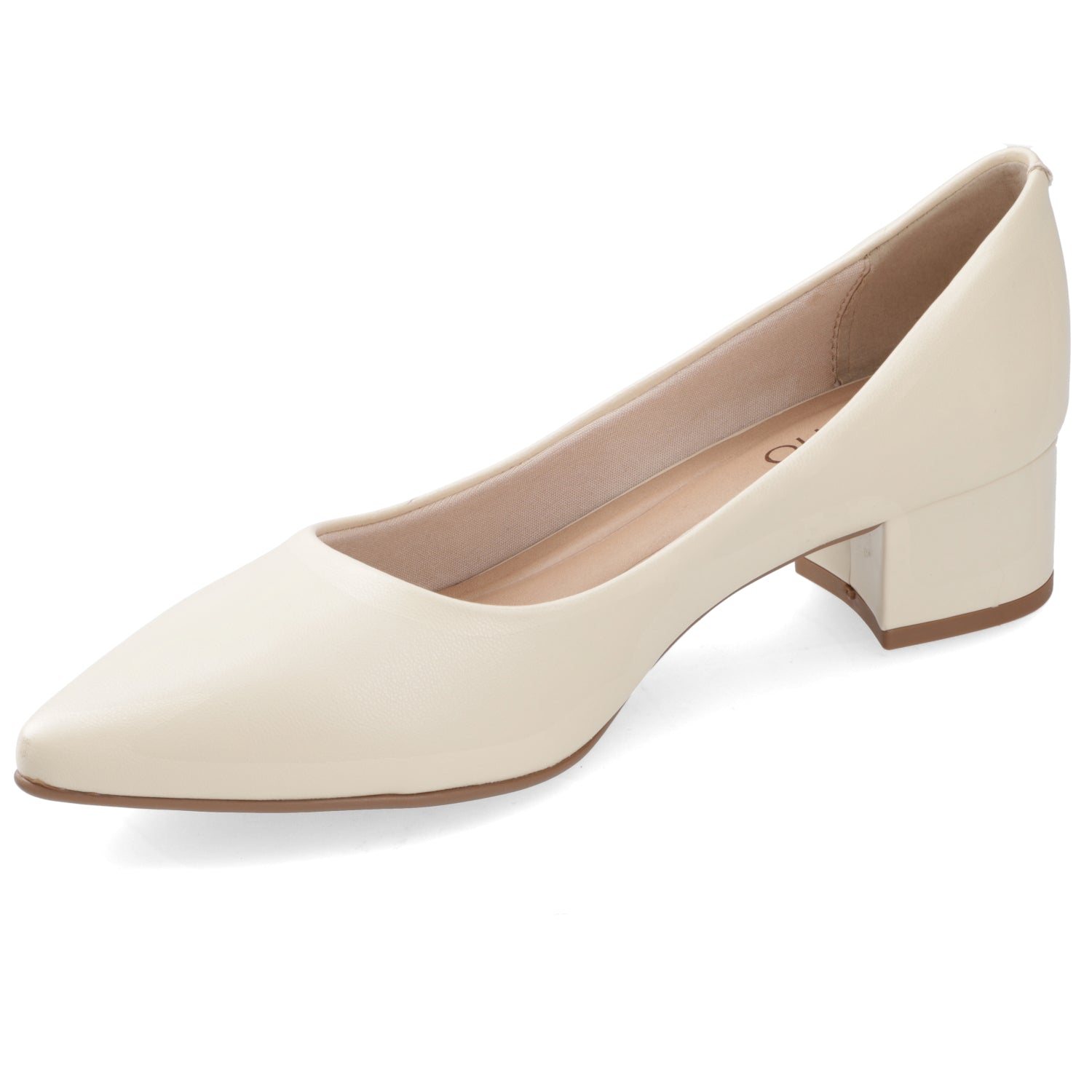 Taco Ancho 3 cm Crema Beira Rio 35 / Crema