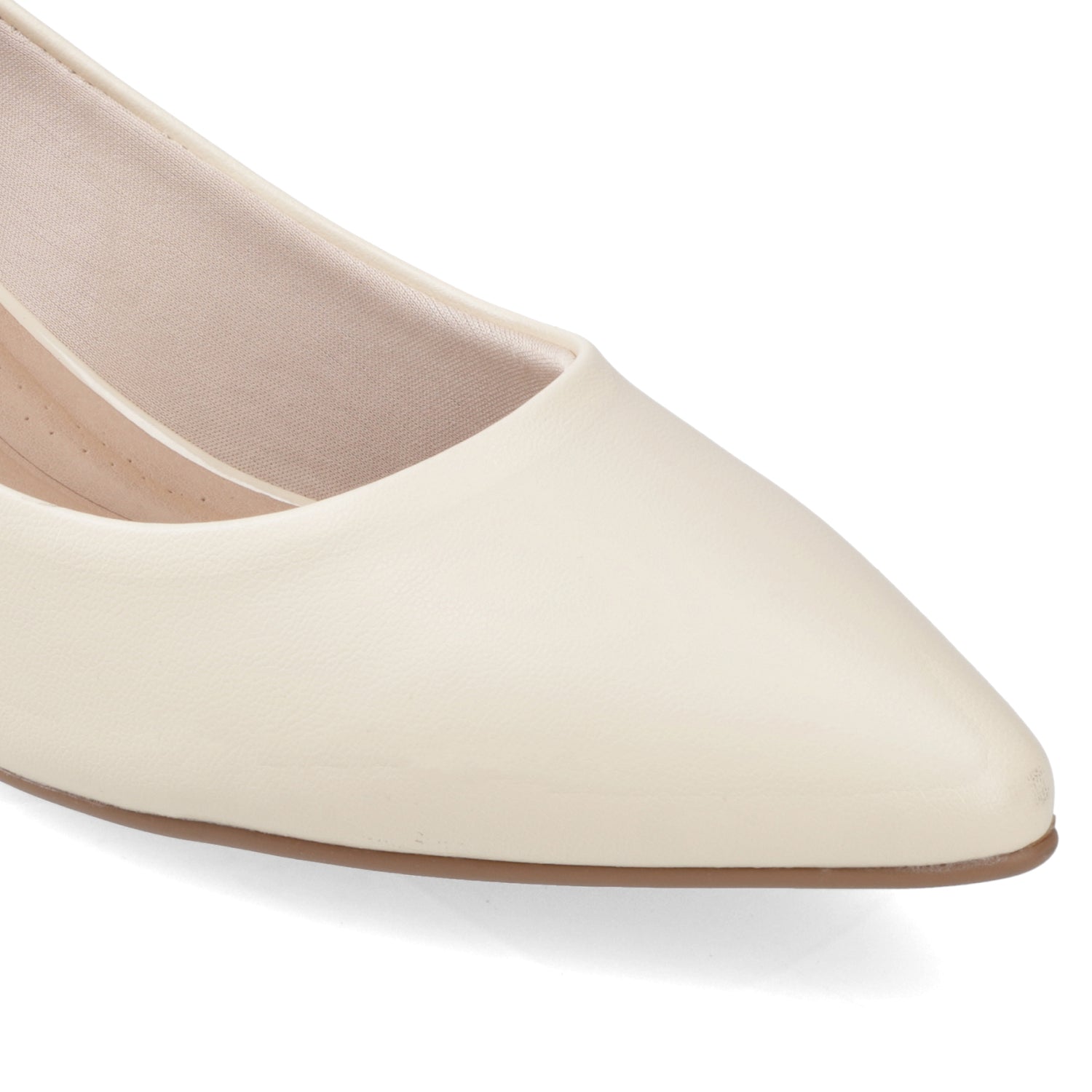 Taco Ancho 3 cm Crema Beira Rio 35 / Crema