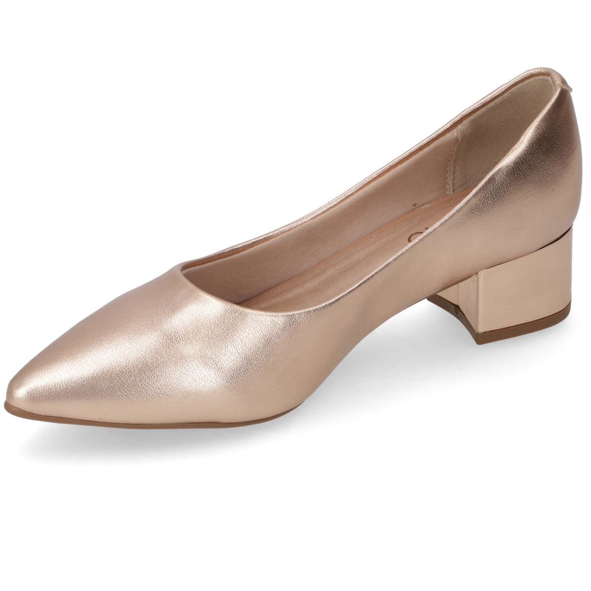 Taco Ancho Metalizado Rose Gold