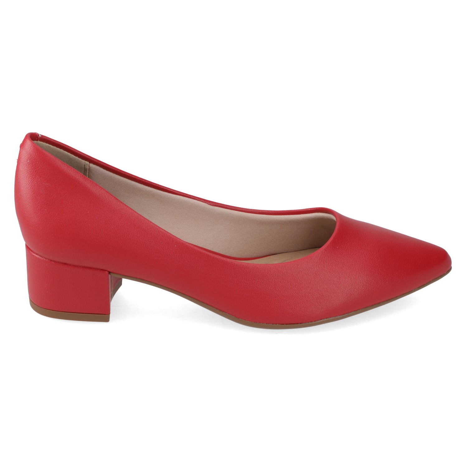 Zapato Taco Ancho 5 cm Rojo Beira Rio 35 / Rojo
