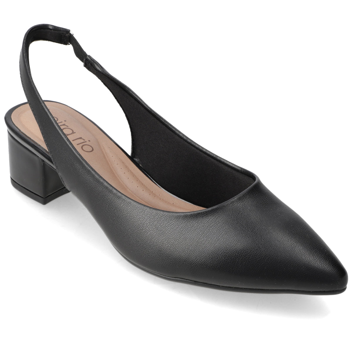 Taco Ancho Eco Cuero Negro 34