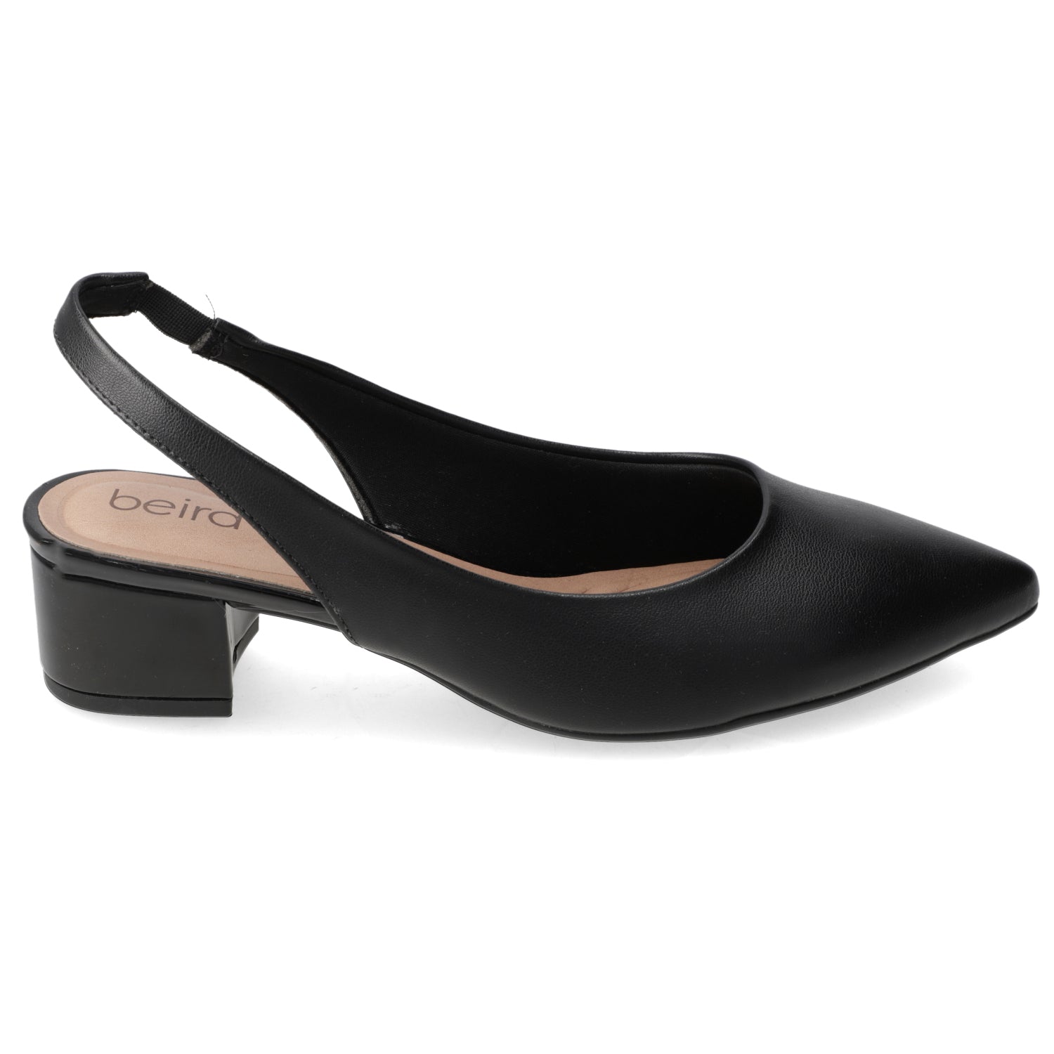 Taco Ancho Eco Cuero Negro 34