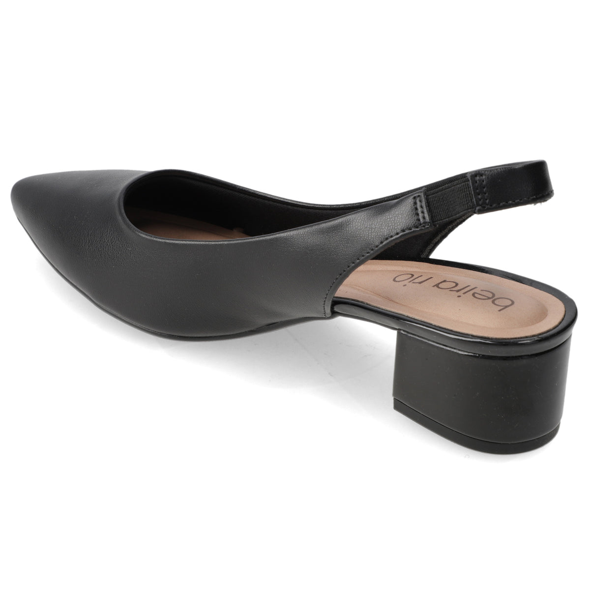 Taco Ancho Eco Cuero Negro 34