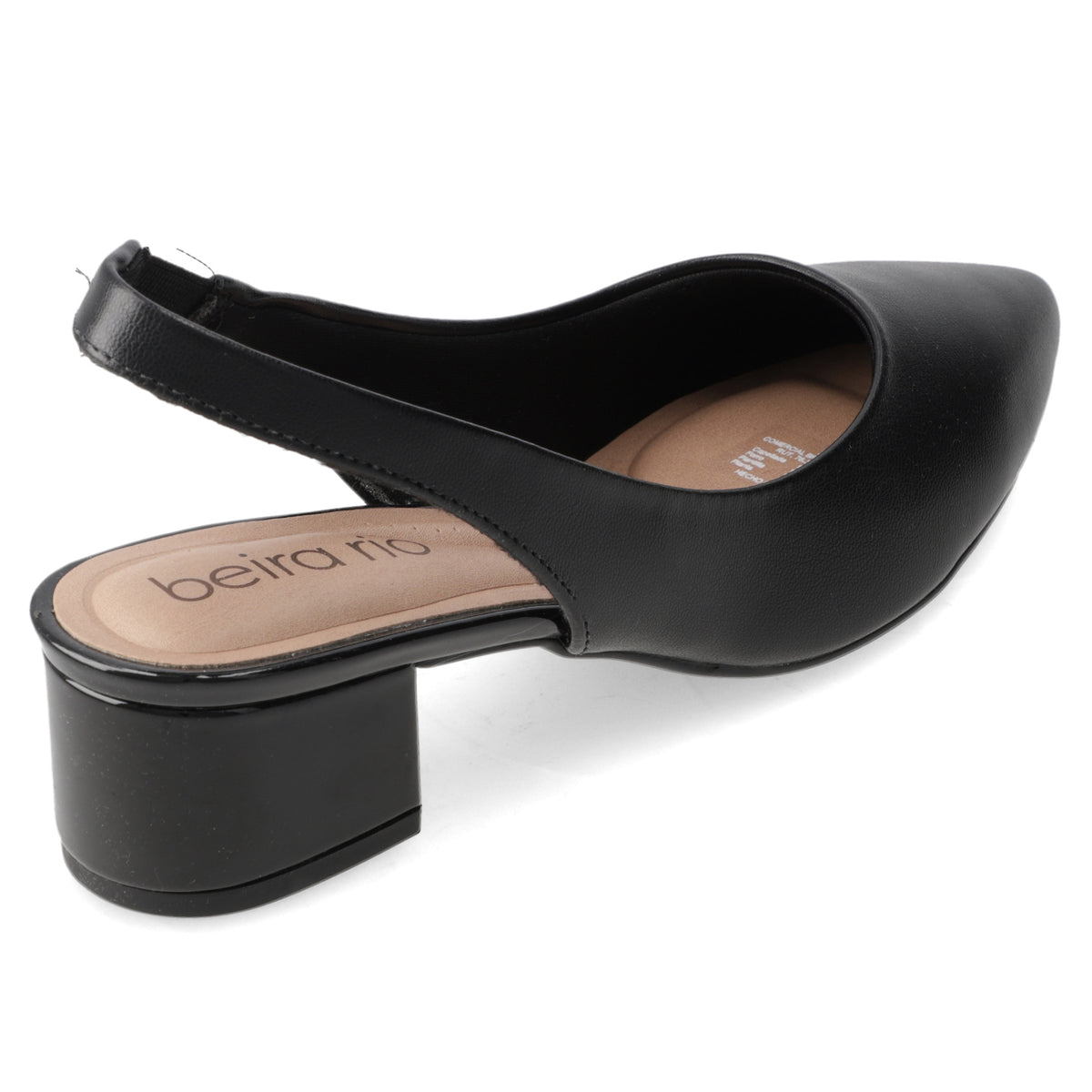 Taco Ancho Eco Cuero Negro 34