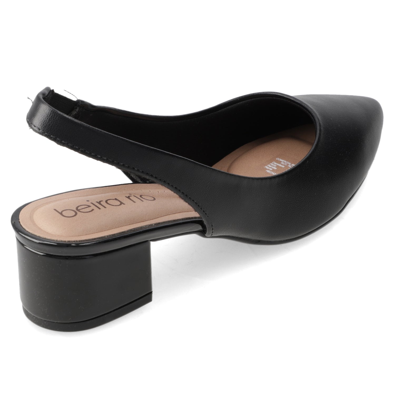 Taco Ancho Eco Cuero Negro 34