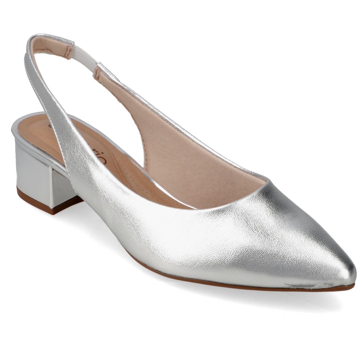 Taco Ancho Plateado Beira Rio 34 / Plateado