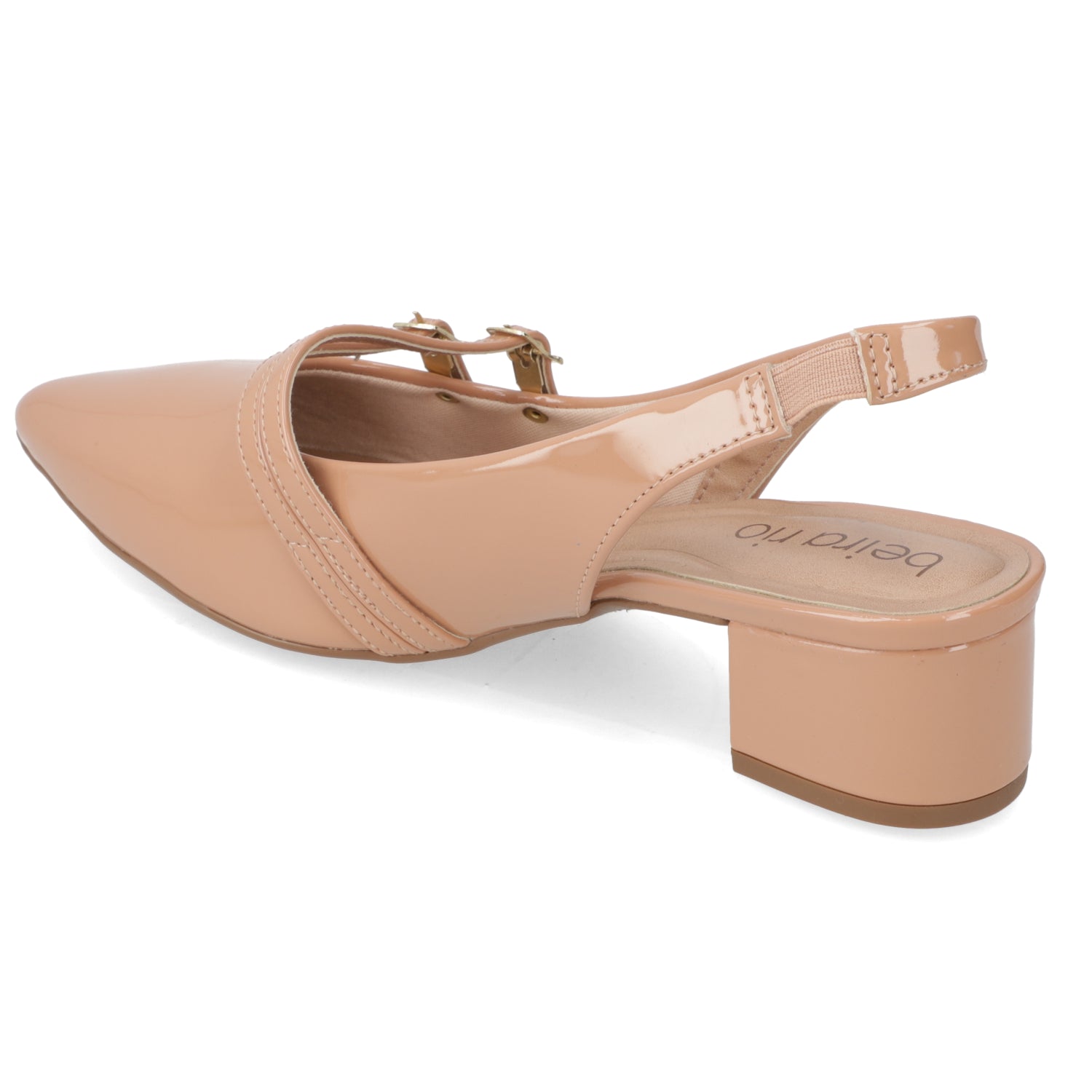 Taco Ancho 5 cm Nude Beira Rio