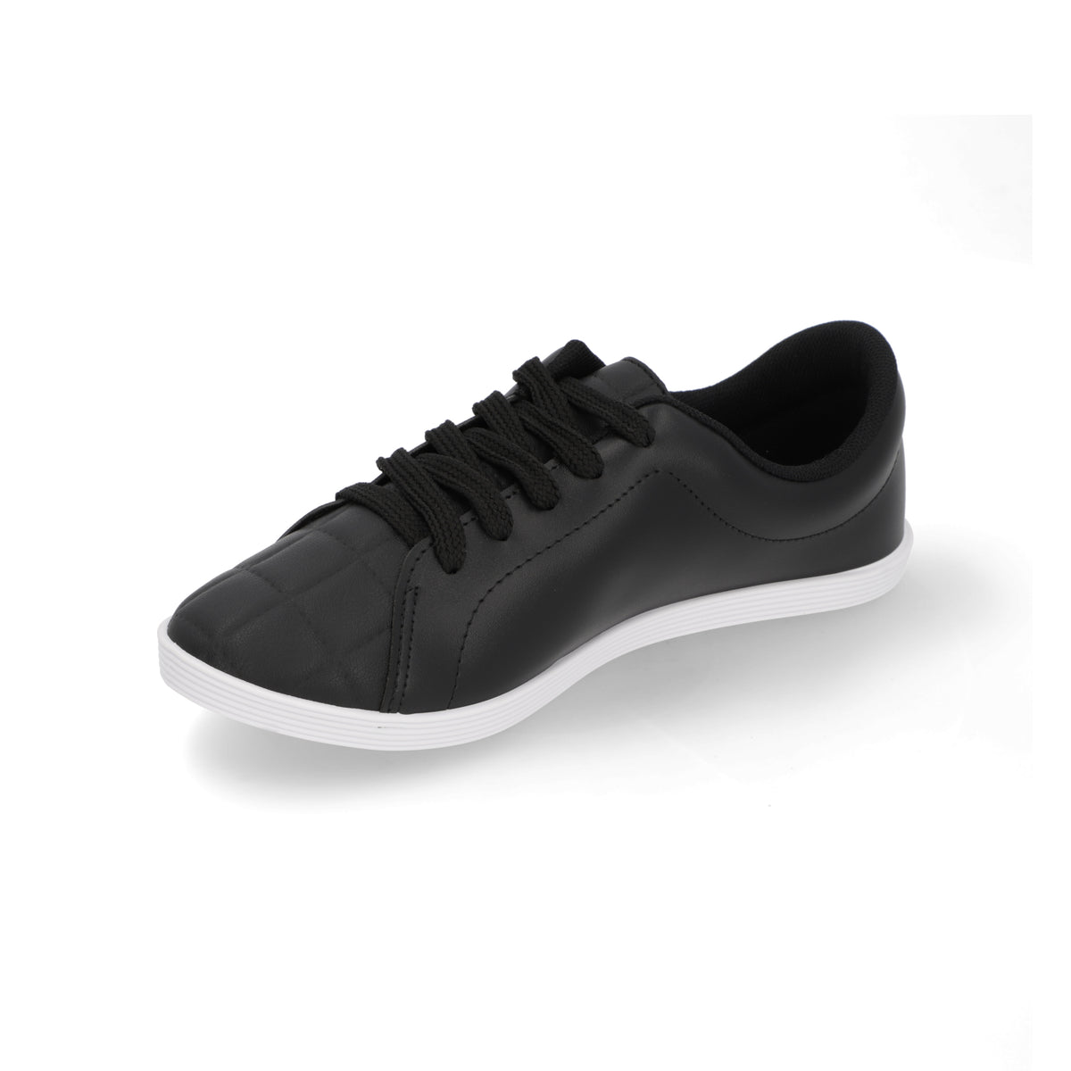 Zapatilla Casual Eco Cuero Negra 4205-123-23711-15745
