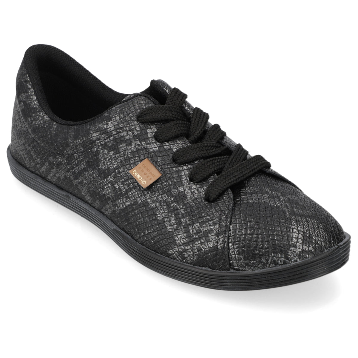 Zapatilla Casual Snake Beira Rio Negra