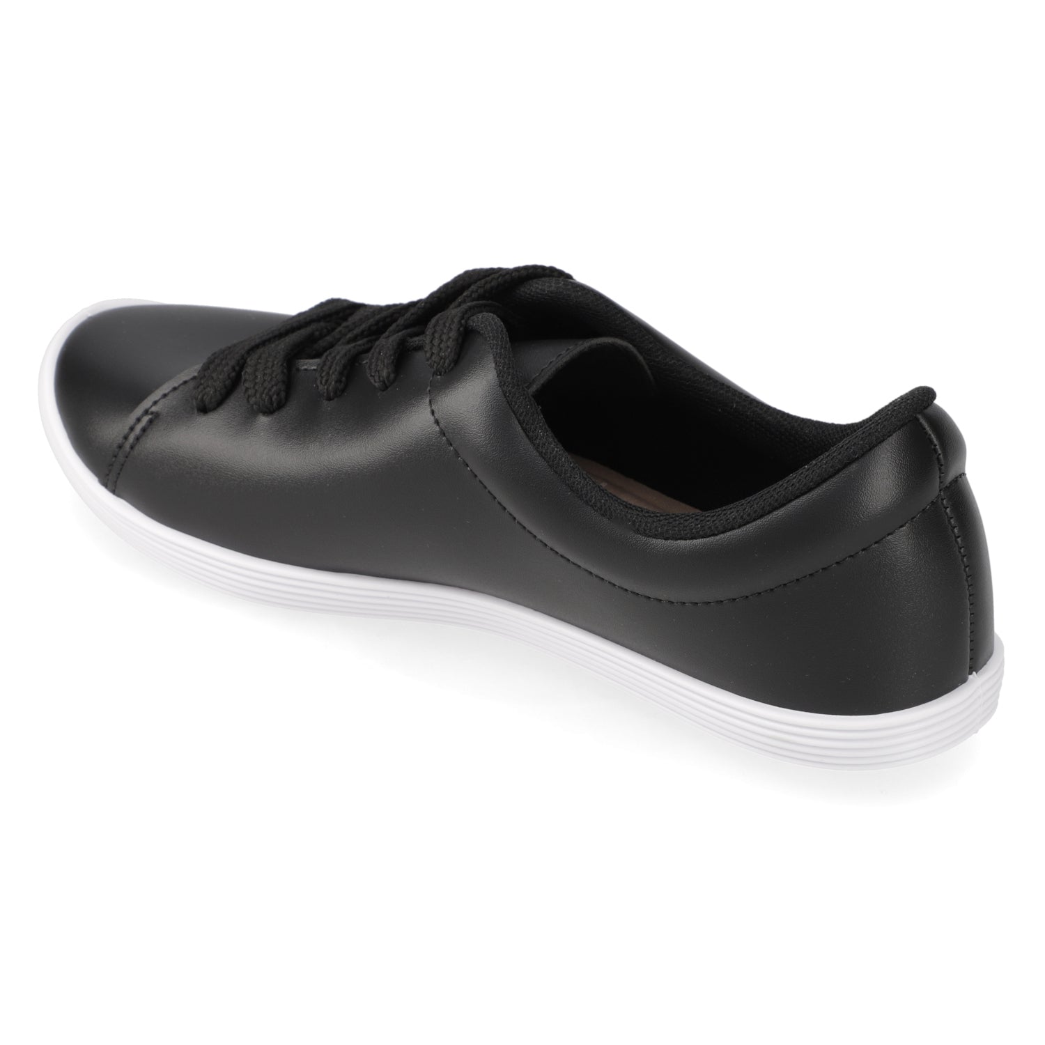 Zapatilla Casual Eco Cuero Negro 35 / Negro
