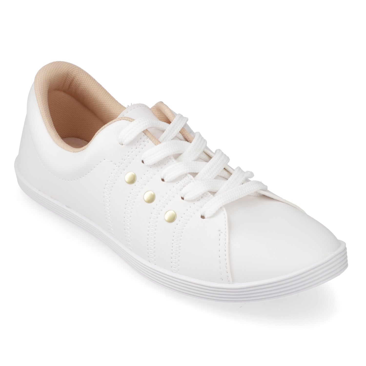 Zapatilla Casual Eco Cuero Blanco 35 / Blanco
